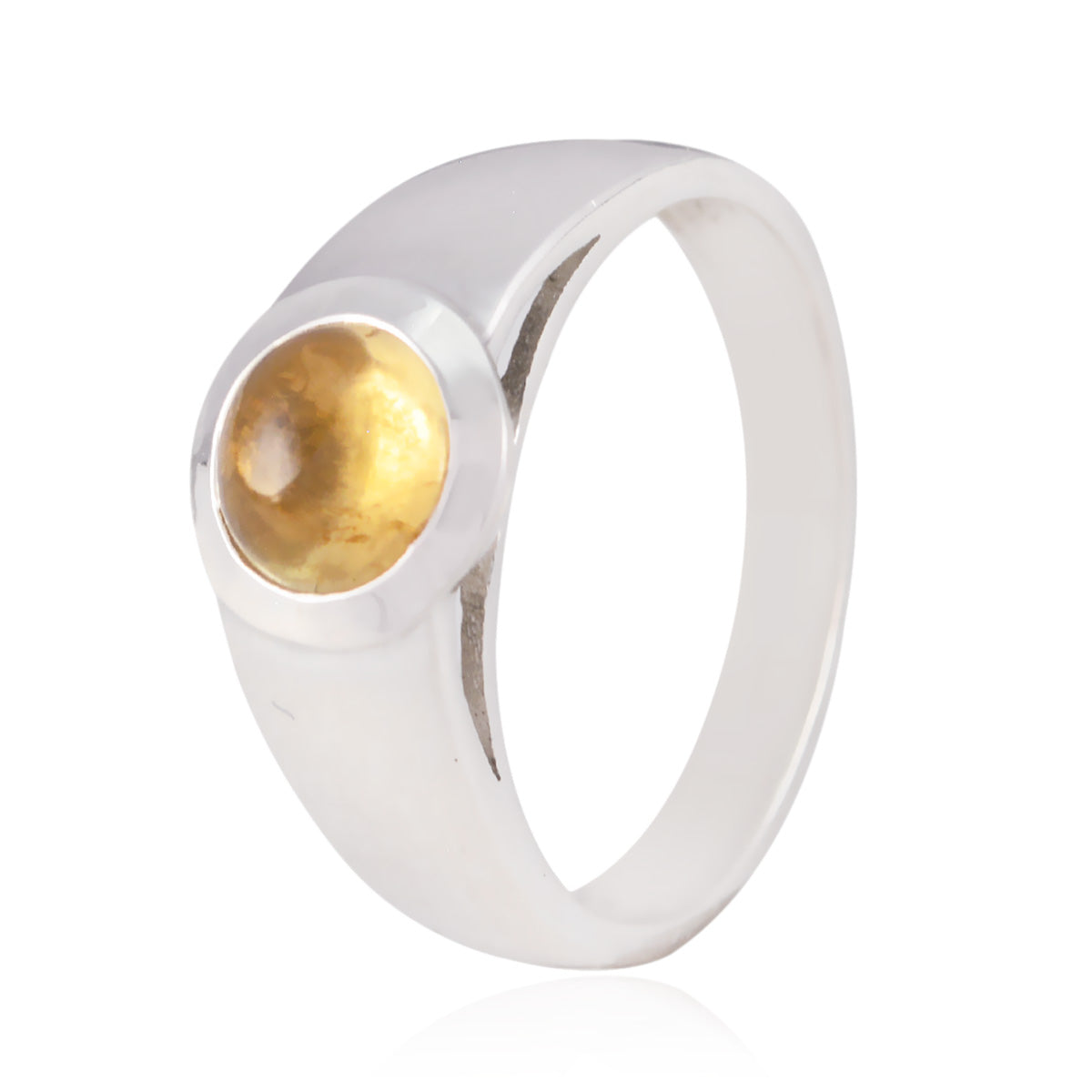 Blue Chalcedony Solitaire Egyptian Sterling Silver Blue Gemstones Slim Feminine Ring Jewelry Secondary image