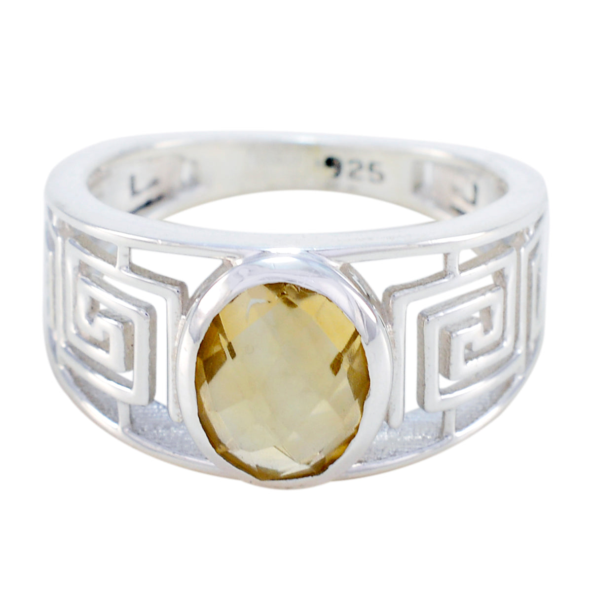 Citrine Solitaire Mexican 925 Silver Yellow Gems Minimal Filigree Ring Jewelry Главное изображение товара
