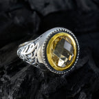 Citrine Solitaire Spanish 92.5 Silver Yellow Gems Eye catching Filigree Ring Jewellery