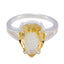 Citrine Solitaire Indian 925 Silver Yellow Gems Eye catching Feminine Ring Jewellery