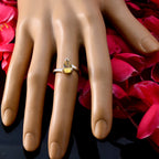 Citrine Solitaire Japanese 925 Silver Yellow Gemstones Delicate Sophisticated Ring Jewellery