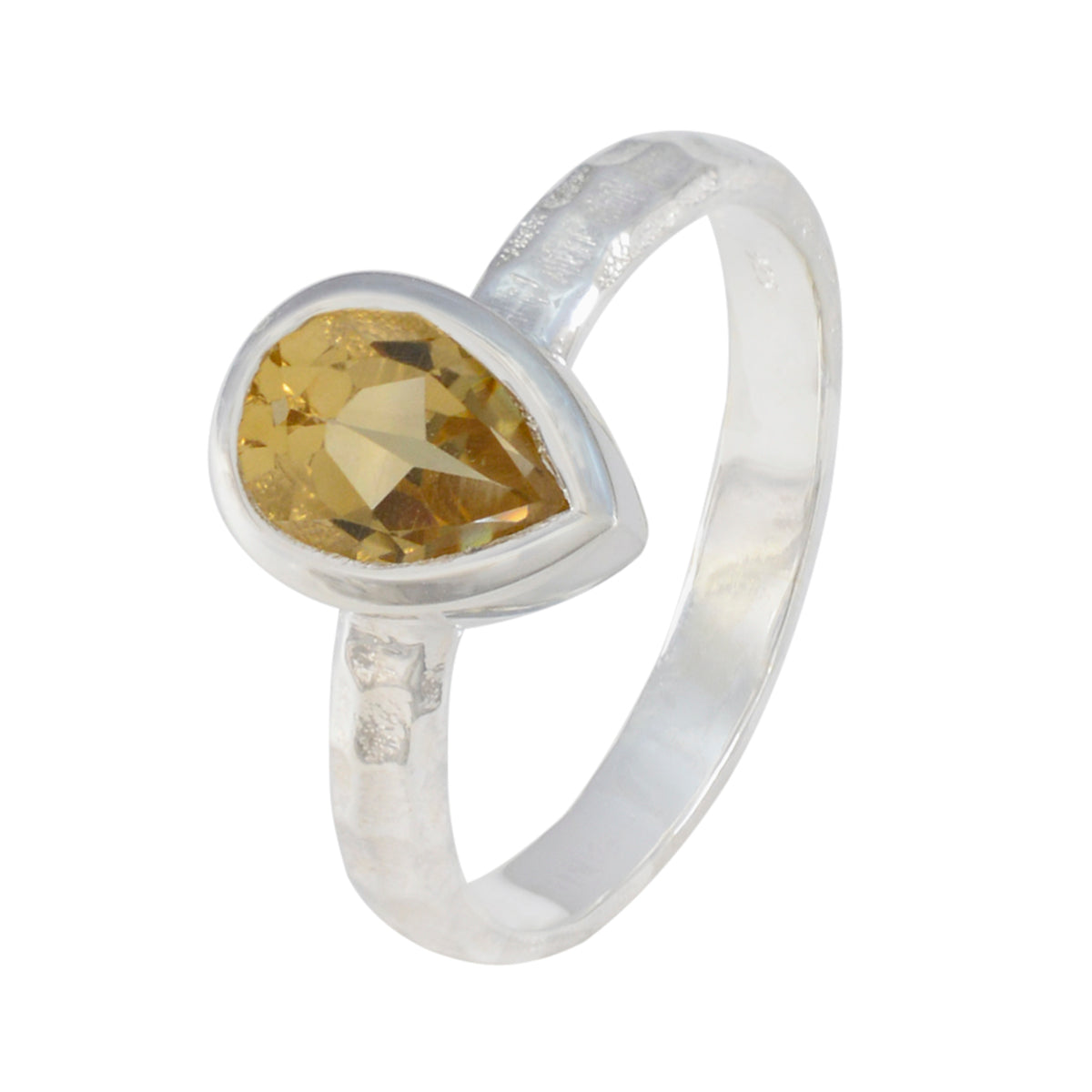 Citrine Solitaire Egyptian 925 Silver Yellow Gems Featherlight Luxurious Ring Jewellery
