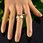 Citrine Solitaire Mexican 925 Sterling Silver Yellow Gemstones Eye catching Signet Band Jewelry
