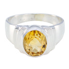 Citrine Solitaire Indian Sterling Silver Yellow Gemstone Eye catching Engagement Ring Jewelry
