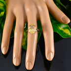 Citrine Solitaire Egyptian Sterling Silver Yellow Gems Featherlight Heritage Ring Jewellery