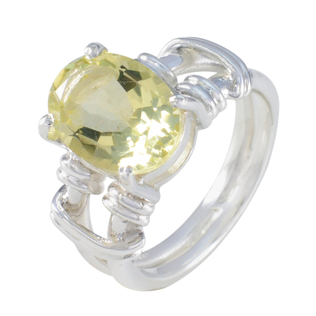 Citrine Solitaire Mexican Sterling Silver Yellow Gemstone Eye catching Rope Wire Ring Jewelry