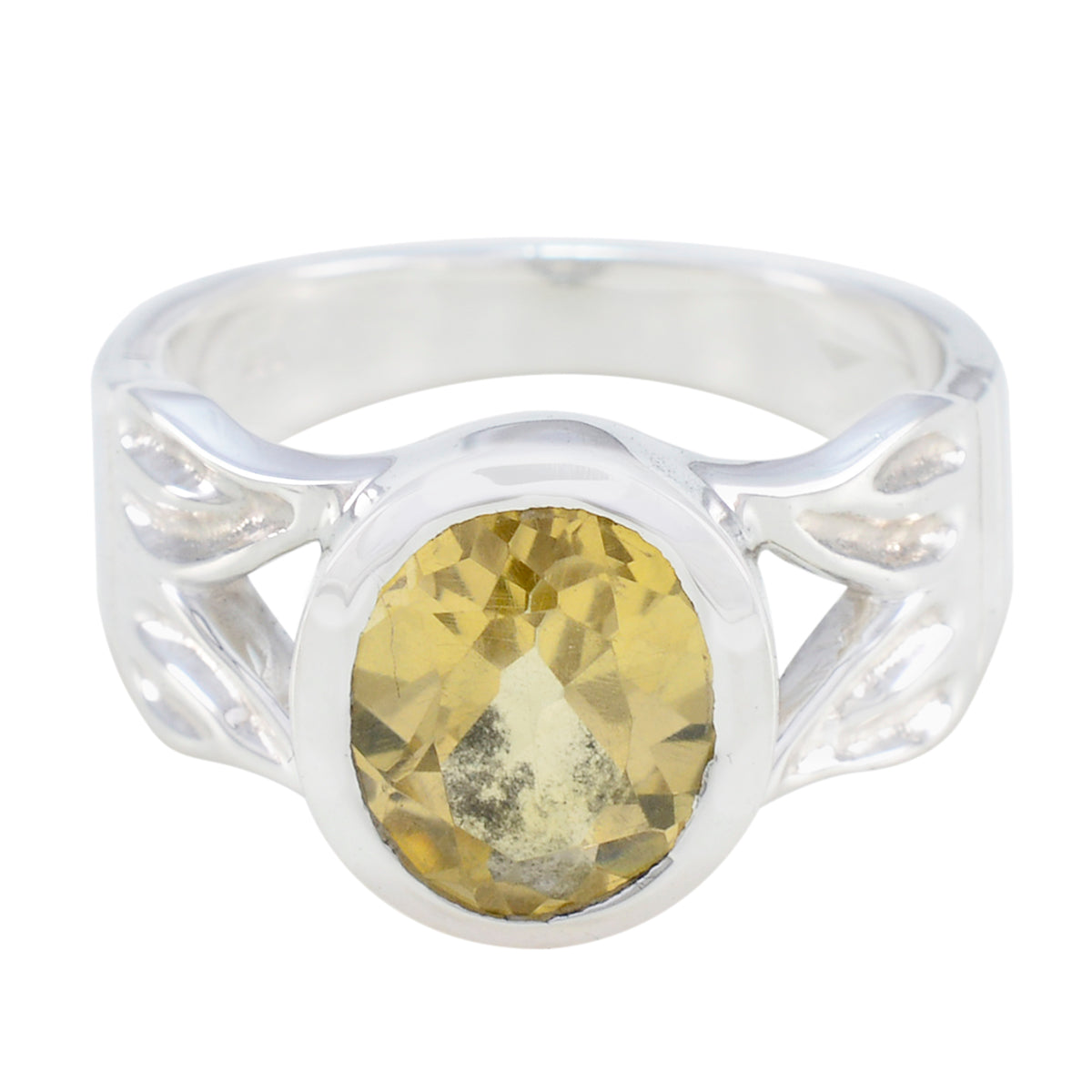 Citrine Solitaire Indian 92.5 Silver Yellow Gems Versatile antique Ring Jewelry Imagen principal del producto