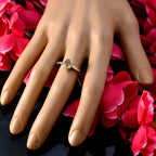 Citrine Solitaire Turkish Silver Yellow Gemstones Delicate Graceful Ring Jewellery