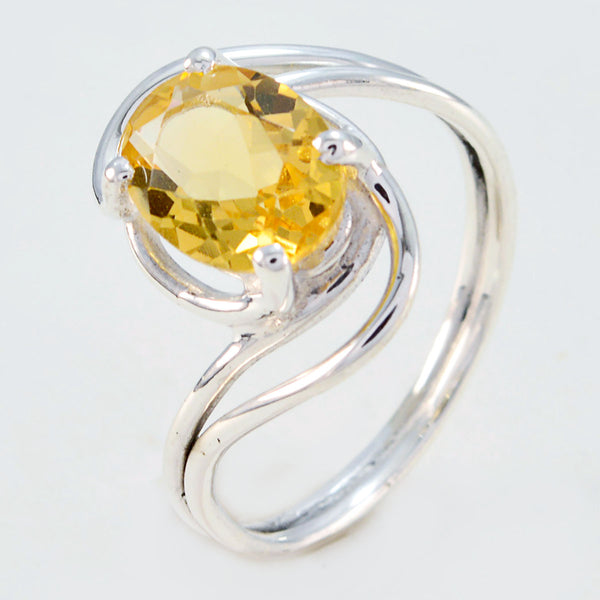 Citrine Solitaire Turkish 925 Silver Yellow Gemstone Delicate Fairytale Ring Jewellery