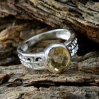 Citrine Solitaire Mexican 925 Sterling Silver Yellow Gemstone Featherlight Filigree Ring Jewelry