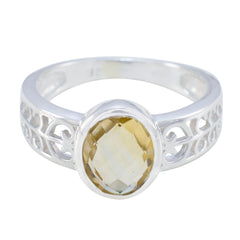 Citrine Solitaire Mexican 925 Sterling Silver Yellow Gemstone Featherlight Filigree Ring Jewelry