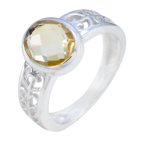 Citrine Solitaire Mexican 925 Sterling Silver Yellow Gemstone Featherlight Filigree Ring Jewelry