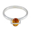Citrine Solitaire Korean Silver Yellow Gemstone Delicate Glamorous Ring Jewelry