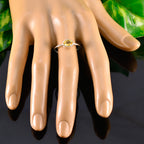 Citrine Solitaire Korean 92.5 Silver Yellow Gemstones Elegant  Fairytale Ring Jewellery