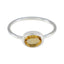 Citrine Solitaire Turkish 92.5 Silver Yellow Gems Elegant  Romantic Ring Jewelry