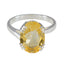 Citrine Solitaire German 925 Sterling Silver Yellow Gemstone Tiny Contemporary Ring Jewelry