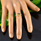 Citrine Solitaire Japanese 925 Sterling Silver Yellow Gemstone Dainty Contemporary Ring Jewelry