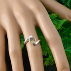 Citrine Solitaire Japanese Sterling Silver Yellow Gems Dainty Luxurious Ring Jewelry