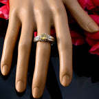 Citrine Solitaire Egyptian Sterling Silver Yellow Gemstones Classic Graceful Ring Jewelry