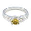 Citrine Solitaire Egyptian Sterling Silver Yellow Gemstones Classic Graceful Ring Jewelry