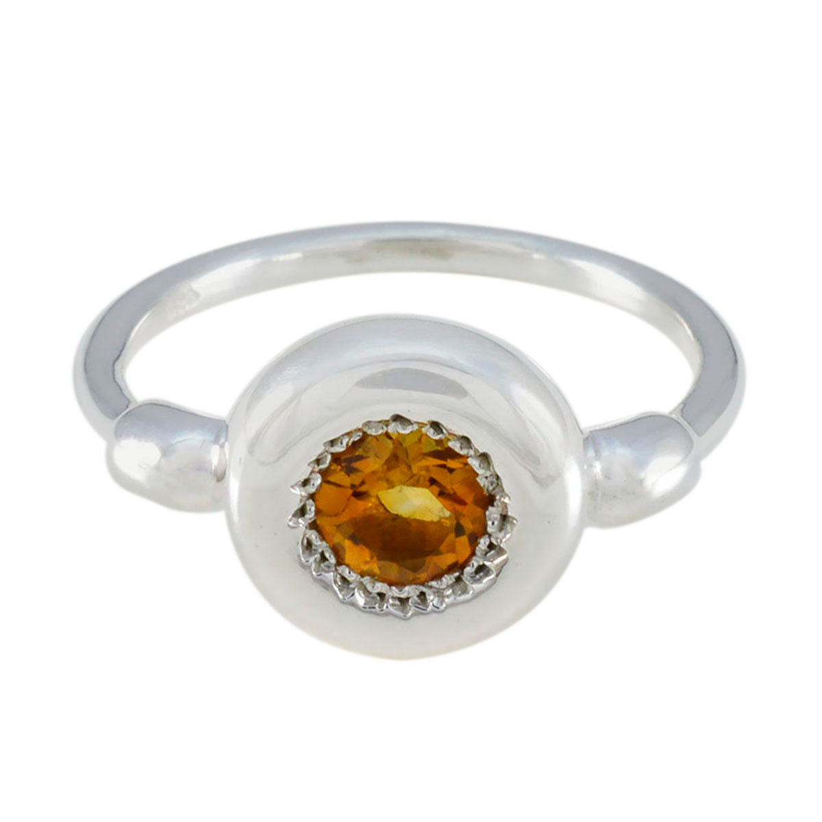 Citrine Solitaire Japanese Sterling Silver Yellow Gems Whisper thin Glamorous Ring Jewellery Main image