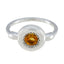 Citrine Solitaire Japanese Sterling Silver Yellow Gems Whisper thin Glamorous Ring Jewellery