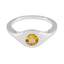Citrine Solitaire Russian 92.5 Silver Yellow Gems Featherlight Luxurious Ring Jewellery