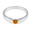 Citrine Solitaire African Sterling Silver Yellow Gemstone Slim Fairytale Ring Jewellery