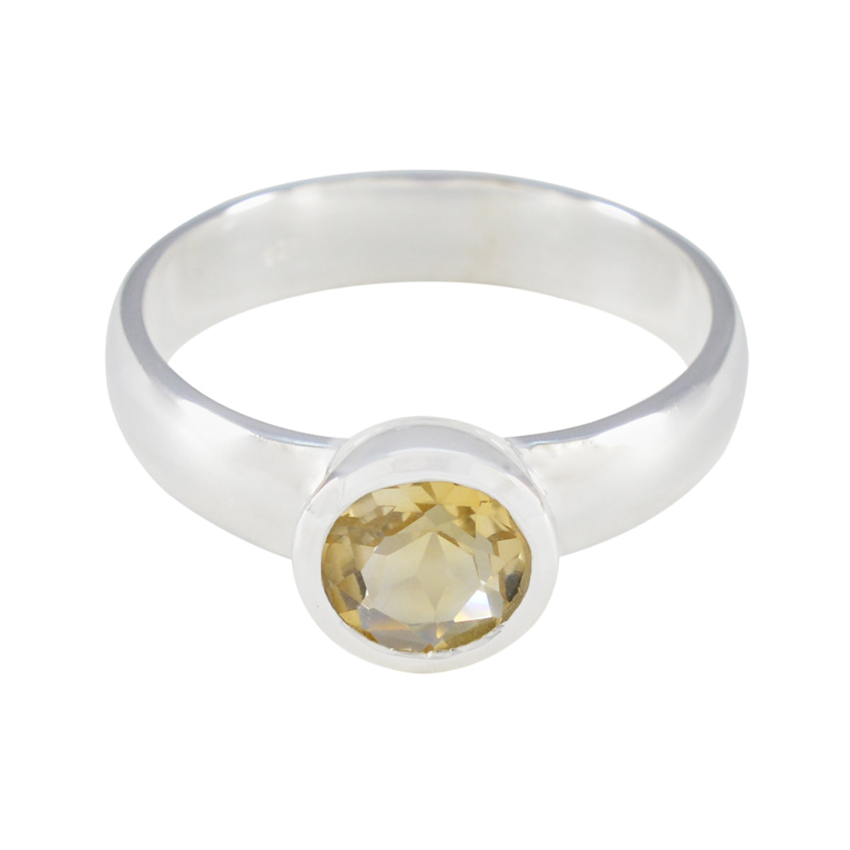 Citrine Solitaire Moroccan 925 Silver Yellow Gems Tiny Romantic Ring Jewellery