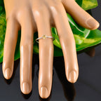 Citrine Solitaire American 925 Sterling Silver Yellow Gemstone Minimalist Feminine Ring Jewellery