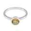 Citrine Solitaire Korean Sterling Silver Yellow Gems Dainty Trendy Ring Jewellery