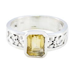 Citrine Solitaire Spanish 925 Sterling Silver Yellow Gemstone Classic Filigree Ring Jewelry