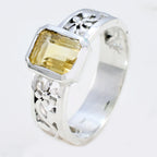 Citrine Solitaire Spanish 925 Sterling Silver Yellow Gemstone Classic Filigree Ring Jewelry