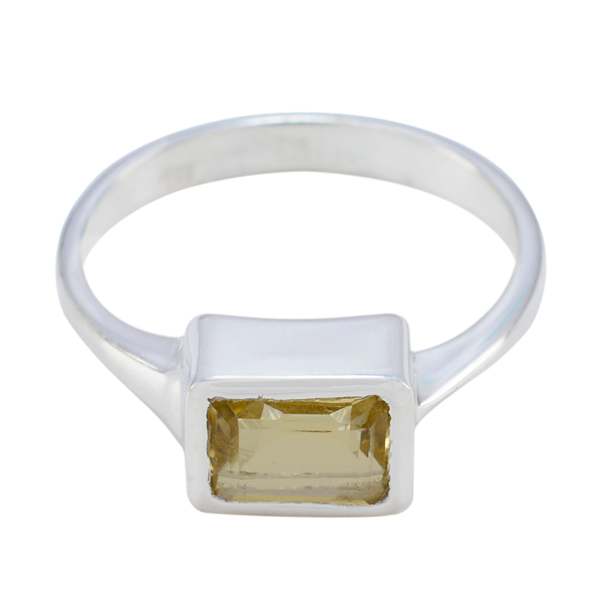 Citrine Solitaire Russian 925 Silver Yellow Gemstones Featherlight Artisan Ring Jewellery