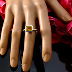 Citrine Solitaire African 92.5 Silver Yellow Gemstones Tiny Sophisticated Ring Jewelry