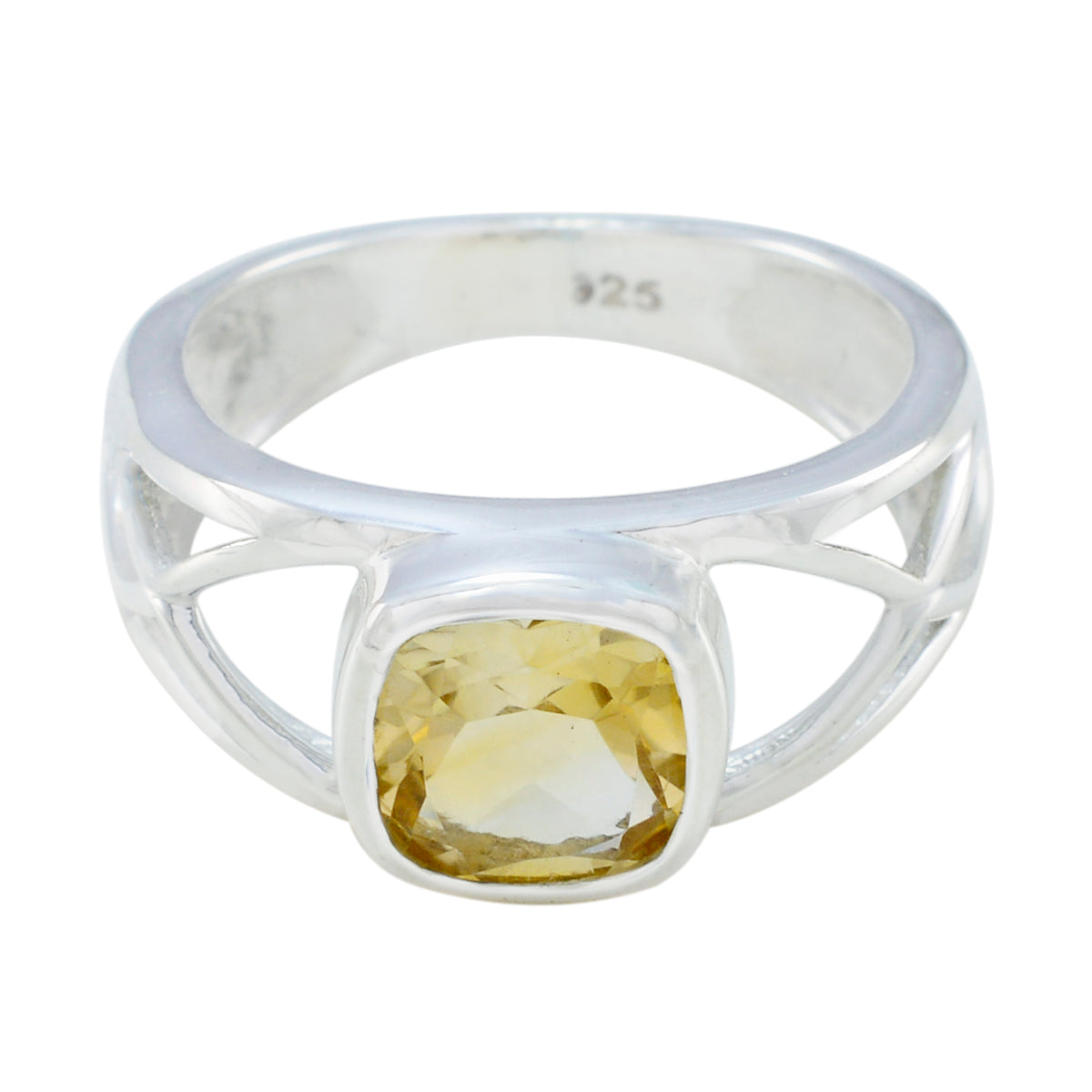 Citrin Solitär Marokkanischer 925 Sterling Silber Gelbe Edelsteine Winziger Kulturring Schmuck Hauptbild