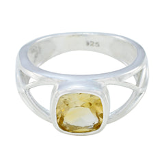 Citrine Solitaire Moroccan 925 Sterling Silver Yellow Gemstones Tiny Cultural Ring Jewellery