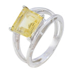 Citrine Solitaire Moroccan 925 Sterling Silver Yellow Gemstone Tiny Sophisticated Ring Jewellery