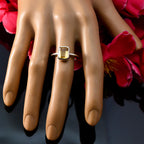 Citrine Solitaire Japanese Sterling Silver Yellow Gemstones Whisper thin Contemporary Ring Jewelry