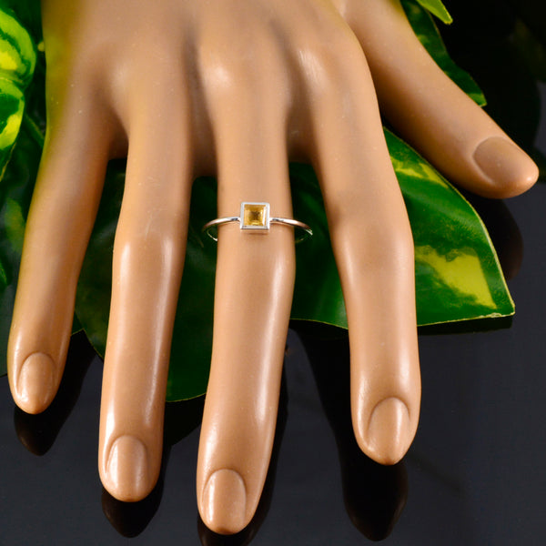Citrine Solitaire Turkish 925 Silver Yellow Gemstones Elegant  Sophisticated Ring Jewellery