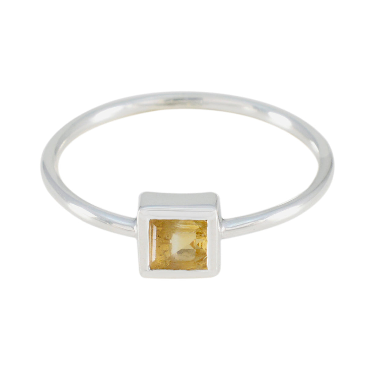 Citrine Solitaire Turkish 925 Silver Yellow Gemstones Elegant  Sophisticated Ring Jewellery Главное изображение товара
