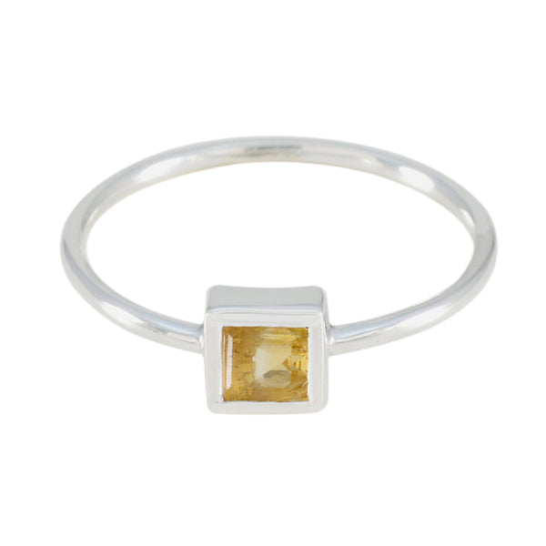Citrine Solitaire Turkish 925 Silver Yellow Gemstones Elegant  Sophisticated Ring Jewellery