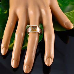 Citrine Solitaire African 925 Sterling Silver Yellow Gemstones Classic Artisan Ring Jewelry
