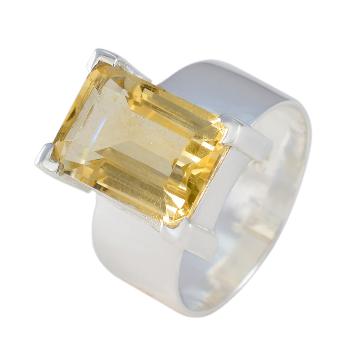 Citrine Solitaire Moroccan Sterling Silver Yellow Gemstone Essential  Modern Ring Jewellery