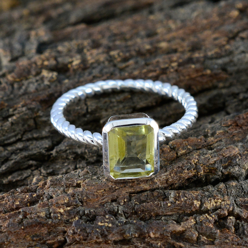 Citrine Solitaire Moroccan 925 Sterling Silver Yellow Gemstone Featherlight Sophisticated Ring Jewelry