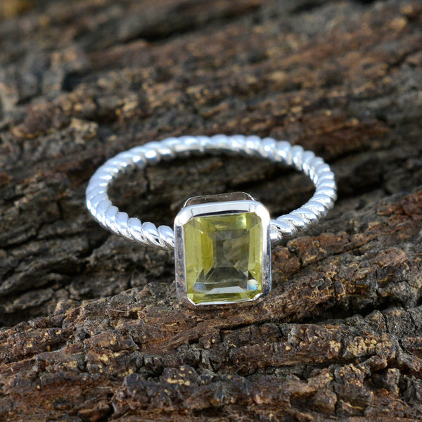 Citrine Solitaire Moroccan 925 Sterling Silver Yellow Gemstone Featherlight Sophisticated Ring Jewelry