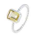 Citrine Solitaire Moroccan 925 Sterling Silver Yellow Gemstone Featherlight Sophisticated Ring Jewelry