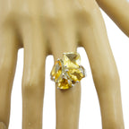 Citrine quarter Russian 925 Sterling Silver Yellow Gemstone Versatile Armor Ring Jewellery