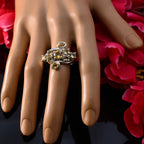 Citrine Navratna Indian 925 Sterling Silver Yellow Gemstone Essential  Modern Ring Jewelry