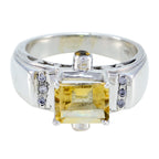 Citrine Halo French Sterling Silver Yellow Gemstones Versatile Contemporary Ring Jewellery